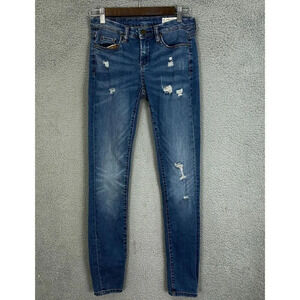 BlankNyc jeans womens 27‎ blue light wash skinny classique stretch distressed